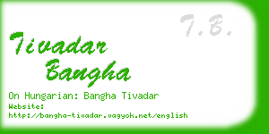 tivadar bangha business card